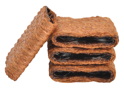 Preview: Knusprige Waffelkekse Le Meneghine Fondente von Bussy gefüllt mit dunkler Zartbitterschokoladencreme